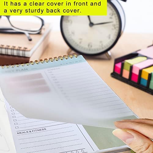 כדי לעשות רשימת רשימות Notepad 2 Pack, Macikwon Daily המתכנן עם מתכנן יום ללא תאריך לשעה 50 גיליונות