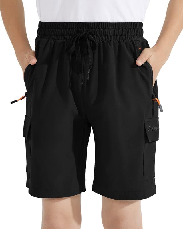 מכנסי מטען של Dizoboee Boys, מכנסיים קצרים אתלטי יבש מהיר קל משקל לכיסי רוכסן גולף חיצוניים