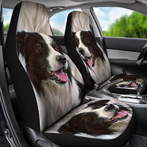 קולי גבול כלב הדפסת רכב מושב מכסה כושר אוניברסלי רכב מושב מכסה-קולי גבול כלב הדפסת רכב מושב מכסה