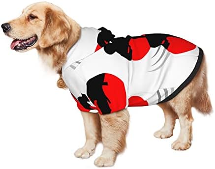 קפוצ'ונים של כלבים Kung Fu Karate צללית בגדי חיות מחמד כלב סווטשירט עם סווטשירט סווטשירט חורף לכלבים גדולים