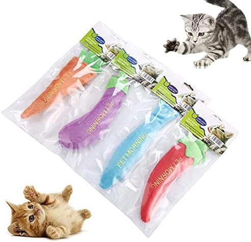 צעצועים לחתולים של הונראנה, צעצועים לקישוט חתלתול בריאים לחתולים וחתלתולים, חתולי חיות מחמד חתלתול גזר רך צורת