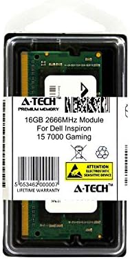 מודול A-Tech 16GB עבור Dell Inspiron 15 7000 משחק נייד משחק ומחברת תואם DDR4 2666MHz זיכרון זיכרון