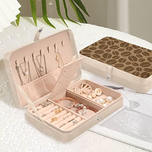 קופסת קפה של Innewgogo קופסת תכשיטים קטנה מארגן תכשיטים עור PU צמיד טיולים ארגוני אחסון קופסאות לנשים