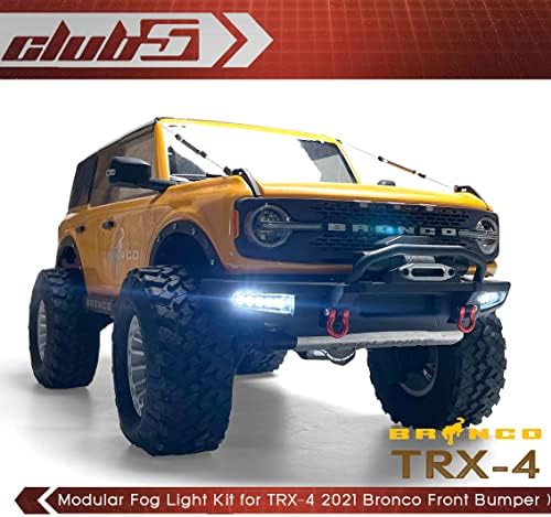 מועדון 5 מירוצים מירוץ ערפל אור ערפל עבור Traxxas Trx-4 2021 Bronco Funty Gumper