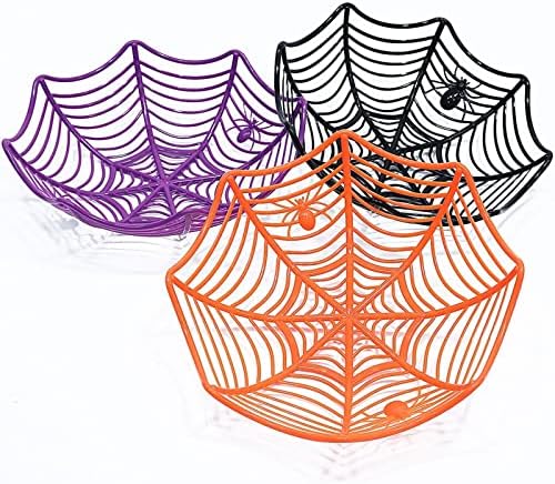 הגשת קערות מסיבת צלחות עכביש אינטרנט סוכריות סל קורי עכביש המפלגה דקור אספקת מטבח ביסקוויט פירות צלחות