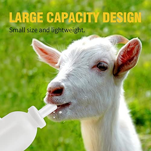 2000 מ ל בעלי החיים האכלת בקבוק עם 10 פטמות כבש סיעוד בקבוק האכלת עיזים חלב בקבוק עגל חלב מזין בקבוק עבור כבשים