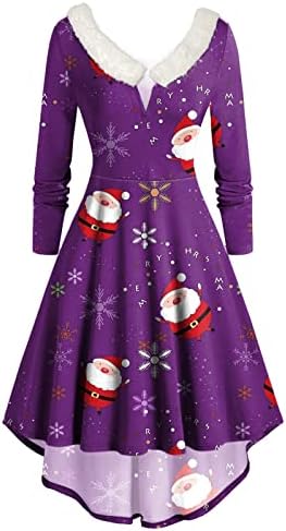 נשים בתוספת גודל המפלגה שמלת מכוער חג המולד סוודר ארוך שרוול סקטים שמלת תלבושות עבור נשים