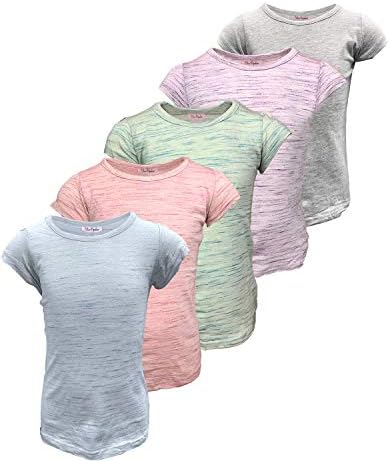 מיס חולצות שיש פופולריות בעלות 5 חבילות בנות עם צבע חלל, מידות צבעים רבות 2 ט-16