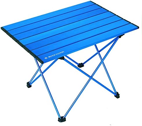 שולחן קמפינג נייד של רוק ענן שולחן מחנה אלומיניום אולטרה -לייט שולחן חוף מתקפל לשולחן קמפינג תרמילאים