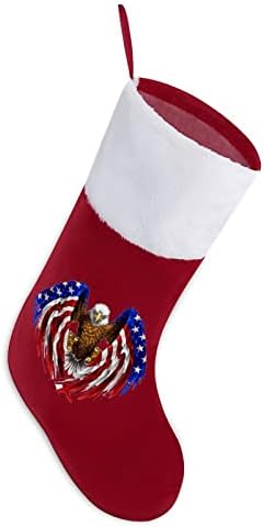 נשר קירח דגל אמריקאי לחג המולד גרבי גרביים לתלייה לחג המולד עץ העץ