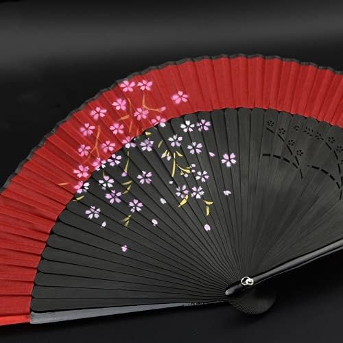 מאוורר כף יד Paynan Sakura הדפסת מאווררים מקופלים משי במבוק ביד רוקדת ביתי רוקדת