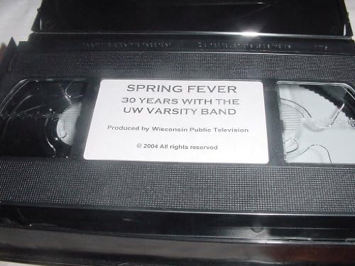קלטת וידיאו VHS מוויסקונסין טלוויזיה ציבורית קדחת האביב 30 שנה עם להקת UW Varsity. אוניברסיטת ויסקונסין.