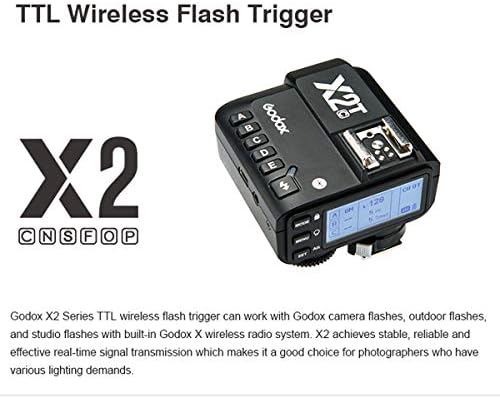 Godox X2T-N 2.4G TTL TTL הפלאש אלחוטי עם מקלט בקר 2x X1R-N עבור ניקון, פונקציית I-TTL, שלט סמארטפון