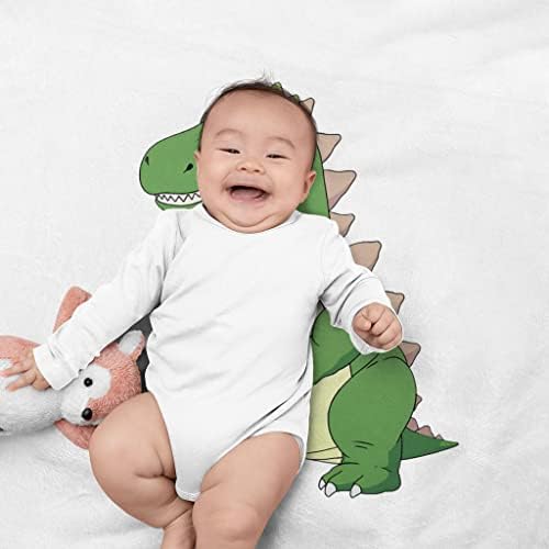 שמיכת חוטט לתינוקות קריקטורה T -REX - שמיכת תינוק חמודה - שמיכת תינוקות דינוזאור