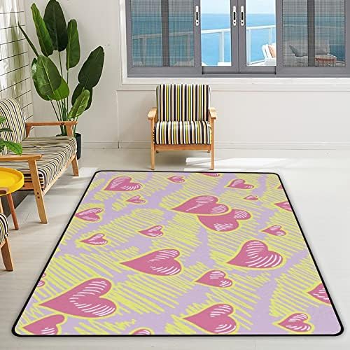 שטיח שטיח רך של צינגזה שטיחים באזור גדול, שטיח צהוב עדין נוח שטיח מקורה, מחצלת משחק לתינוקות לסלון