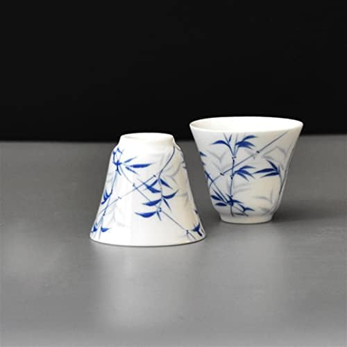 CXDTBH מצויר ביד לבן חרסינה לבנה קונג פו סט תה וינטג 'קרמיקה מכוסה כוסות תה כוסות שלמות