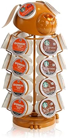 תוצרת ערכה קלה קרוסלה קפה מחזיק תרמיל, תואם עם Caurig K-Pods K-Cups, מארגן אחסון מתלה דשא, עיצוב בית