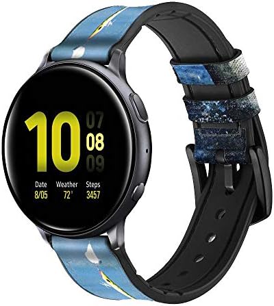 CA0178 עור דיג בס ורצועת רצועת שעונים חכמה של סיליקון עבור Samsung Galaxy Watch, Watch3 Active,