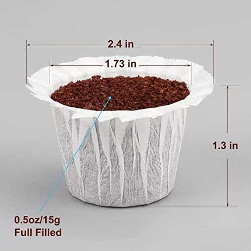 חד פעמי קפה מסנני 300 לספור קפה נייר מסנן תואם עם קיוריג אחת לשרת 1.0 ו 2.0, מתאים לכל מותגים כוס מסנן