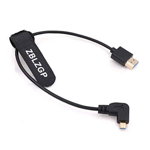 ZBLZGP מהירות גבוהה 8K שמאל Bend Micro HDMI ל- HDMI 2.1 כבל עבור מצלמות קולנוע כיס בכתים צג טלוויזיה