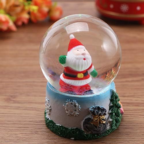 3 יחידות חג המולד כדורי חג המולד שרף שרף שלג אורות כדור זכוכית זוהר מנורה דקורטיבית קישוט שולחן עבודה