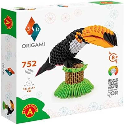 אוריגמי 3d 501834-3d אוריגמי טוקאן-פיסול נייר תלת-ממדי יפה