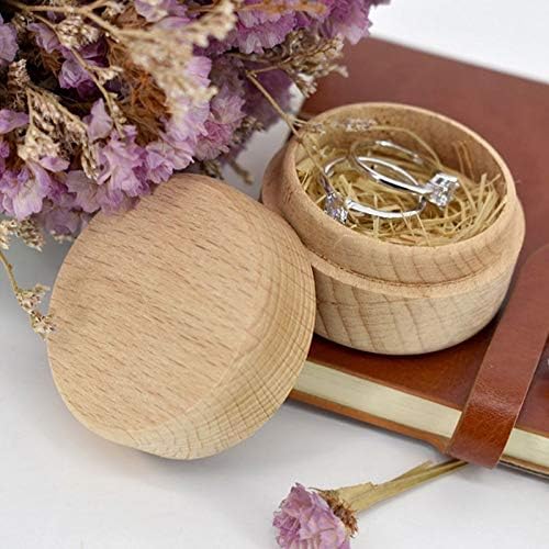 Seewoode AG205 DIY טבעת בעבודת יד קופסאות אחסון קופסאות אחסון מעץ תכשיטים עגולים מארז קופסאות מתנה