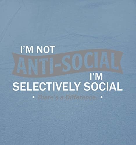 אני לא אנטי חברתי אני באופן סלקטיבי מגניב סרקסטי חידוש גרפי מצחיק חולצה
