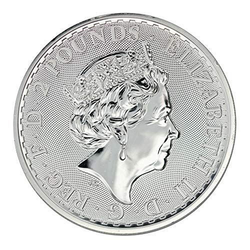 2021 בריטניה 1 גרם סילבר מטבע בריטניה מבריק מבריק עם תעודת אותנטיות £ 2 bu