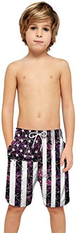 מכנסי חוף אלובי של ילד מהיר יבש גזעי שחייה יבש מכנסיים קצרים בגד ים עם בטנה