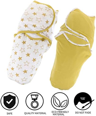 Kisangel Premie Swaddle 2 PCS תיק עריסה לתינוק שמיכה מתכווננת סטרון גורים גורים פיג'מה בד שינה חודש