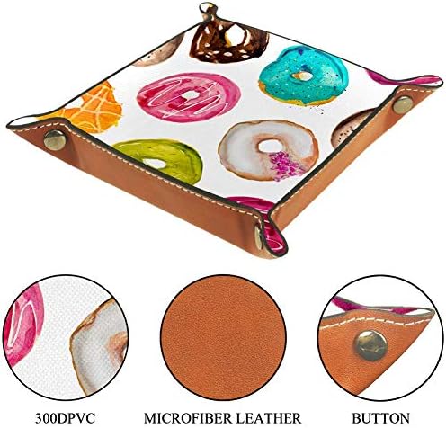 Mapotofux מצויד ביד צבעי מים סופגניות דפוס רקע מגש יהירות, מגש אחסון באסלה, מגש אמבטיה אמבטיה