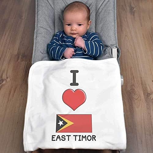Azeeda 'אני אוהב מזרח טימור' שמיכה / צעיף כותנה כותנה