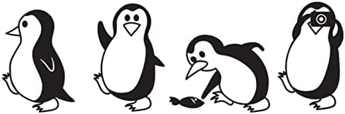 חדר ילדים דקור פינגווין אוכל קיר קריקטורה משתלת מדבקת דבק נשלף עצמי דלת שינה קטן פינגווינים מקל X.cm