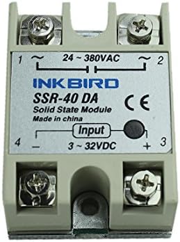 INKBIRD ממסר מצב מוצק 40DA DC SSR כיור חום שחור לבקר טמפרטורת תרמוסטט PID