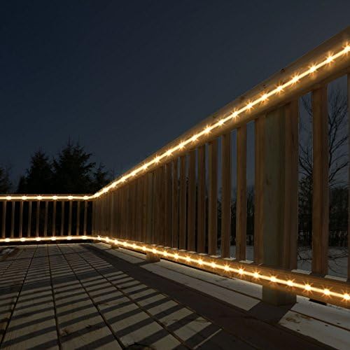 כל האירועים מקורים חיצוניים LED 16 רגל סך הכל חבל קליל בית חג מולד מסחרי, לבן רך