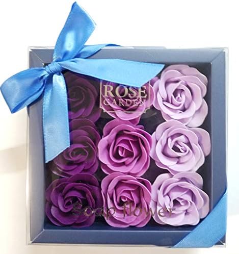 של סגול פלורה ריחני ורדים פרח אמבט סבון, צמח חיוני שמן עלה סבון בקופסא מתנה, מתנה ליום נישואים/יום