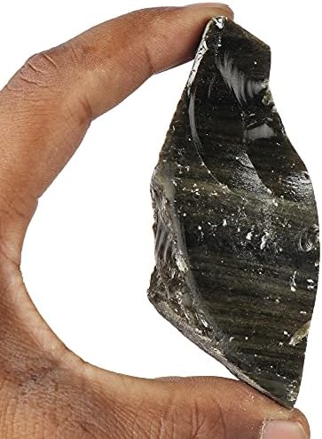 שחור אובסידיאן טבעי מחוספס 970.20 CT ריפוי קריסטל שחור אובסידיאן רופף אבן חן