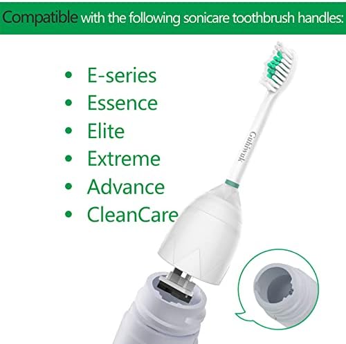 ראשי מברשת שיניים מחליפים Guhiwuk תואמים ל- Philips Sonicare E-series HX7022/66, מהות מתאימה, Advance, CleanCare,