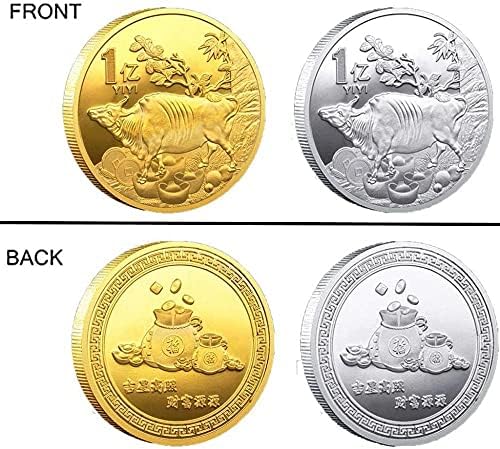4 יח 'מטבעות מזכרת מזכרת מזכרת מזכרת מזכרות סינית מטבעות מזכרת מטבעות מטבעות מטבעות מתנות למזל 100millon עם