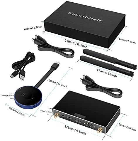 משדר ומקלט HDMI אלחוטי, מתאם ממיר Extender Altra HD, Streaming Audio Video ממחשב נייד, מחשב, טלפון למקרן HDTV