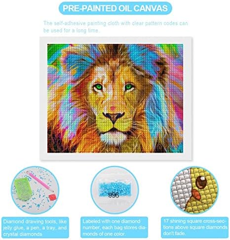 צבע האריה יהלומי ציור ערכות למבוגרים מלא כיכר תרגיל יהלומי תמונה קיר אמנות לבית משרד דקור 16 איקס 20