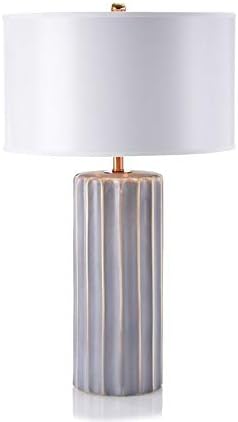 ZSEDP מנורה שולחן קרמיקה-ניו-סינית תבנית צבועה בצבע קרמיקה מנורת בטן גדולה אמנות לבנה דגם חדר חדר סלון מנורת