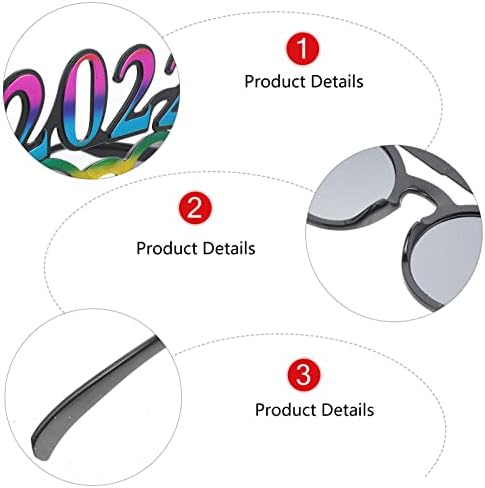 עיצוב נצנצים 2022 משקפי ראייה שמחה שנה טובה משקפיים אבזרים חידוש משקפיים מצחיקים משקפי משקפין לסיום